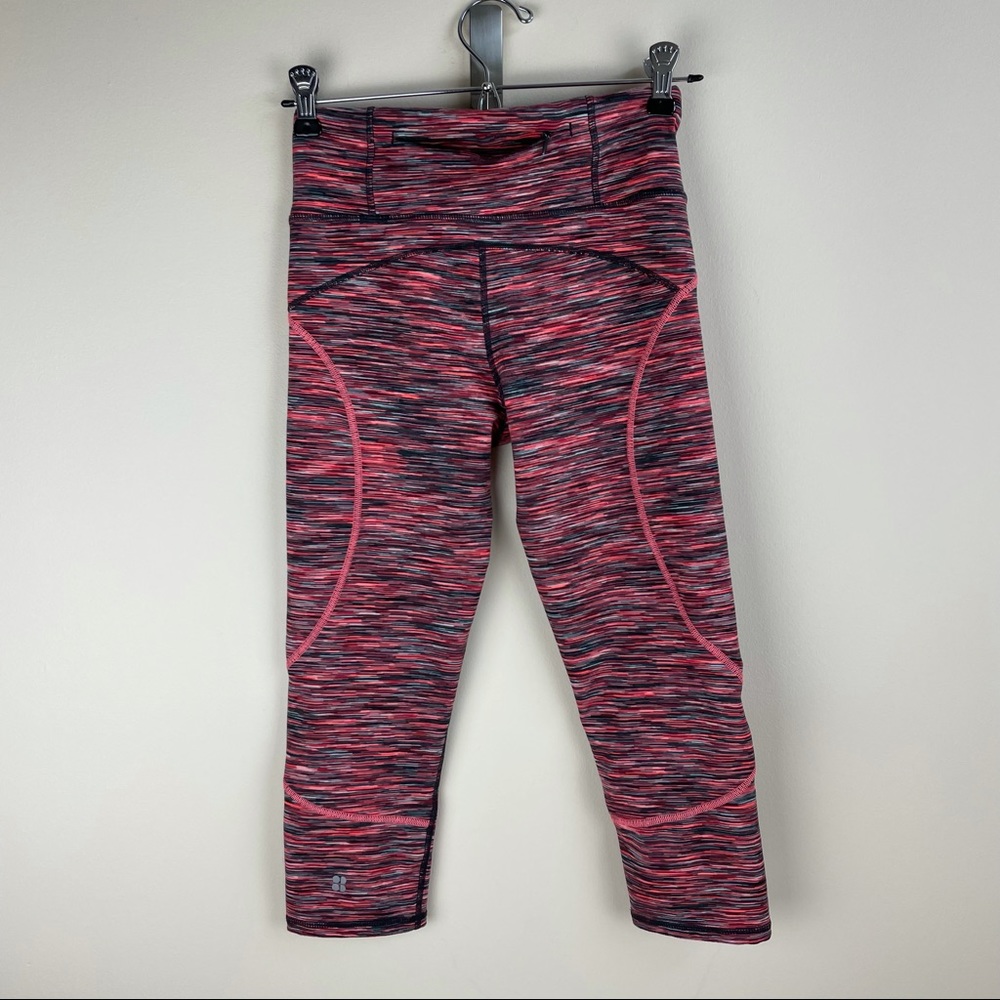 Sweaty Betty Power Crop leggings Coral Black XS